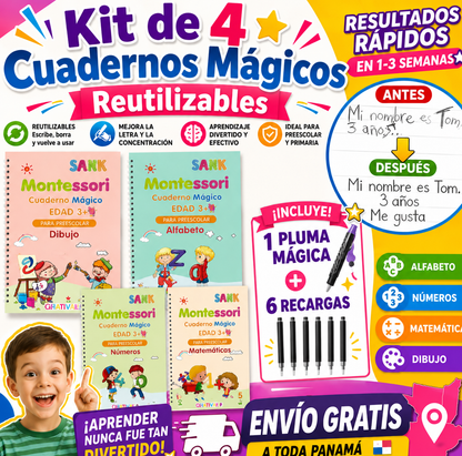 Aprender a escribir nunca fue tan fácil — Kit Mágico de Caligrafía Reutilizable